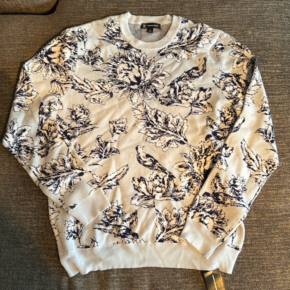 Blue Floral Men’s Sweater